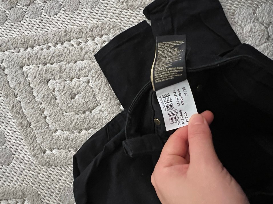 Kadın Siyah Midi Kot Pantolon - Görsel 5