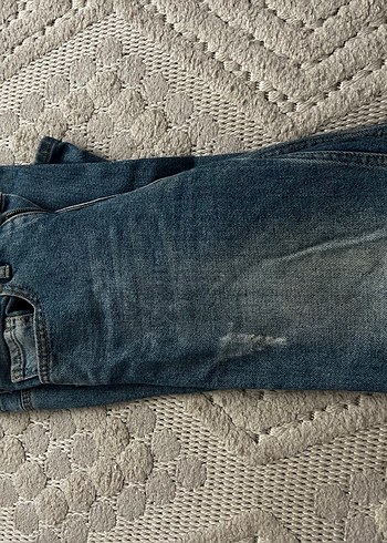 Gri Mavi Kadın Denim Bol Kesim Jean - Görsel 2