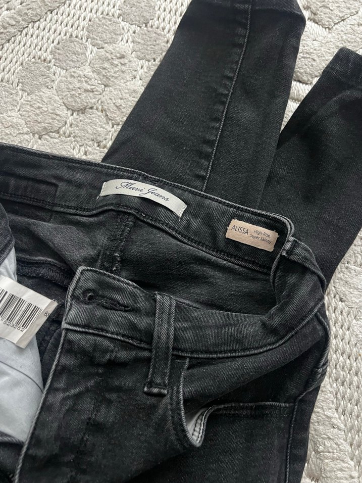 Siyah Dar Kesim Midi Kadın Kot Pantolon - Görsel 4