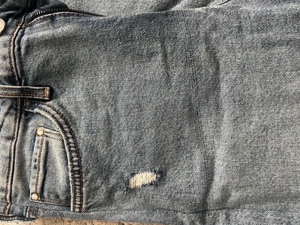 Gri Midi Boy Bol Kesim Kadın Kot Pantolon - Görsel 2