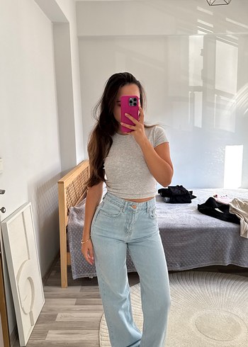 34 Beden Açık mavi jean