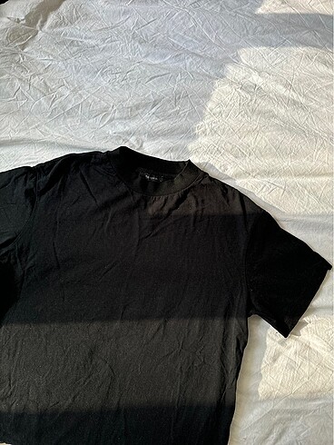 Oversize pamuklu siyah tişört