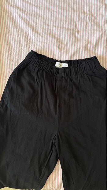 xs Beden Mango siyah keten pantolon