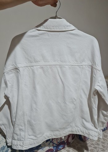 Beyaz Düğmeli Denim Erkek Ceket - Görsel 6