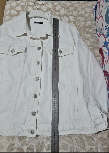 Beyaz Düğmeli Denim Erkek Ceket - Görsel 8