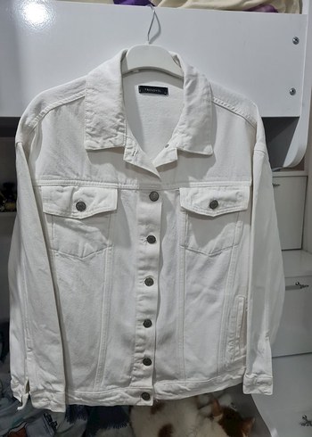 Beyaz Düğmeli Denim Erkek Ceket - Görsel 3