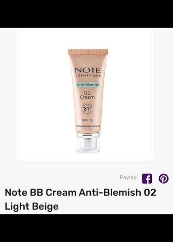 Note Anti-Blemish BB Krem SPF15 02 Bej - Görsel 4