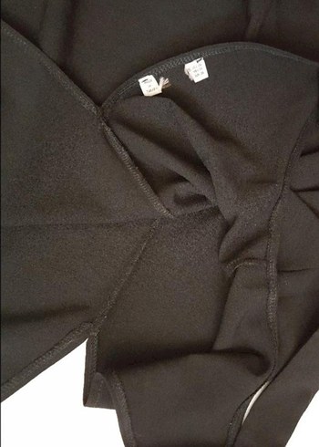 Kadın Siyah Geniş Paça Tulum - Görsel 6