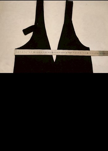 Kadın Siyah Geniş Paça Tulum - Görsel 7