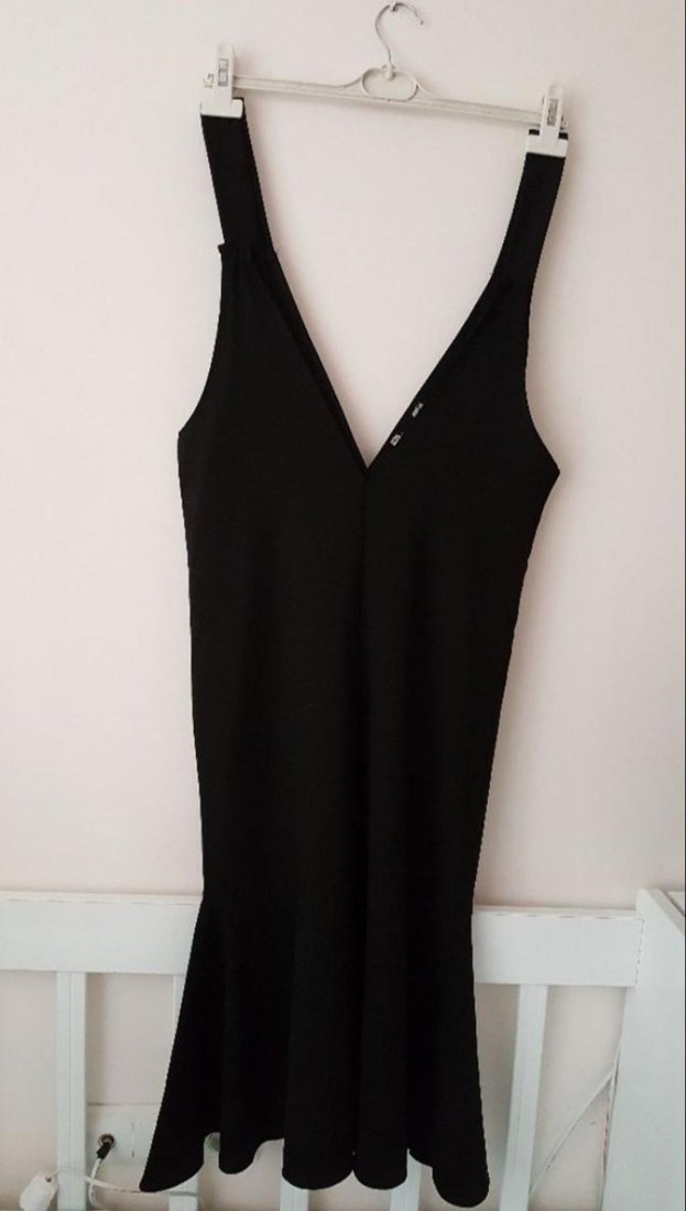 Kadın Siyah Geniş Paça Tulum - Görsel 4