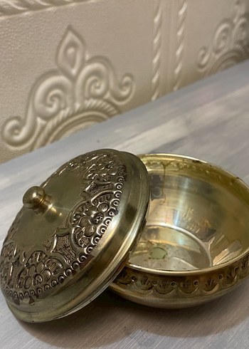 Beden altın Renk işlemeli pirinç şekerlik