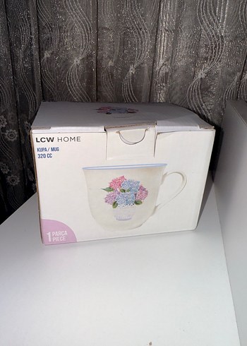 LCW HOME Pastel Çiçek Desenli Beyaz Kupa 320cc