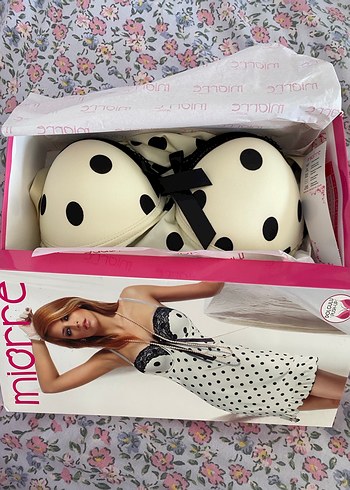 Miorre Puantiyeli İnce Askılı Mini Gecelik - Görsel 3