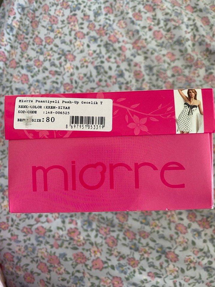 Miorre Puantiyeli İnce Askılı Mini Gecelik - Görsel 4