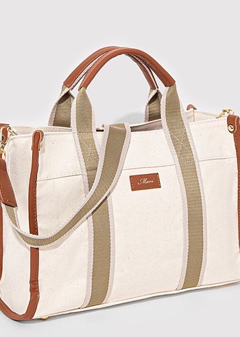 Mavi Bej Kadın El Çantası yeni etiketli sıfır ürün - Görsel 3