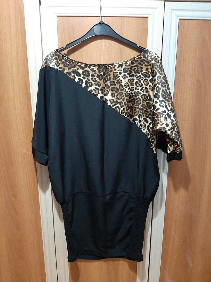 Leopar Desenli Gece elbisesi - Görsel 5