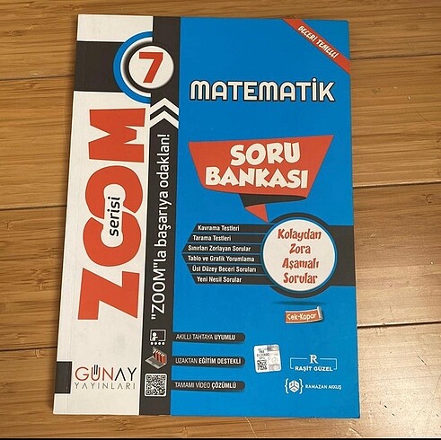 Günay Yayınları zoom Matematik 7. Sınıf test kitabı