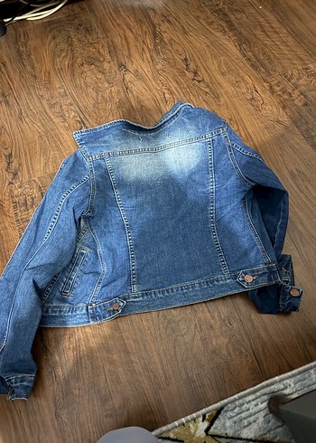 Diğer Düğmeli Mavi Kadın Denim Ceket