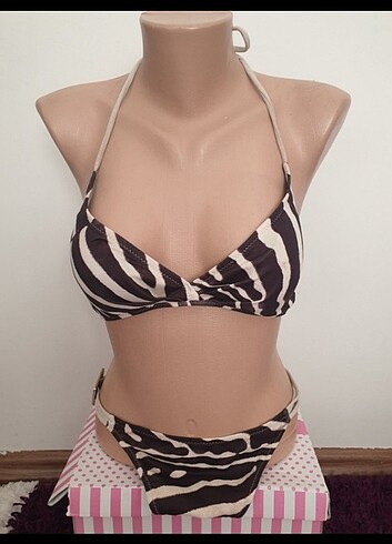 KOM zebra bikini takımı