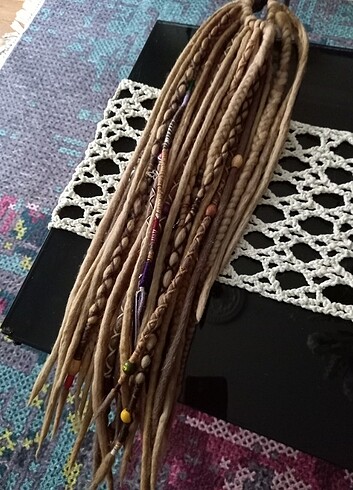 Tasarımcı Açık kumral-sarı rasta toka 
