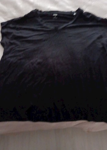 Siyah V Yaka Kısa Kollu Hamile Üstü - Görsel 2