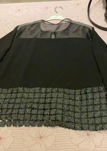 Uzun Kollu Siyah şık tamamlayıcı üst - Görsel 2