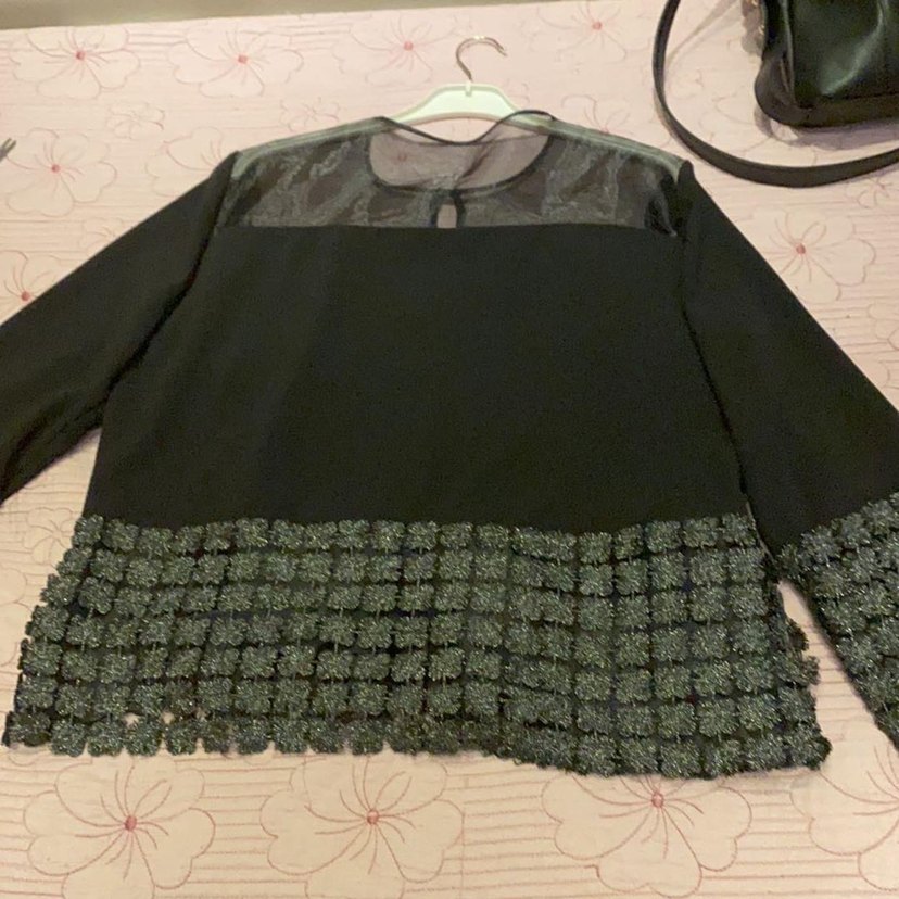 Uzun Kollu Siyah şık tamamlayıcı üst - Görsel 2