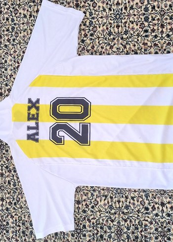 Fenerbahçe Erkek Beyaz Sarı Baskılı Kısa Kollu Forma - Görsel 2