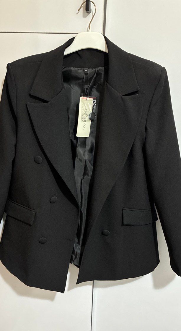 Trendyol milla Siyah Kadın Düğmeli ceket - Görsel 5