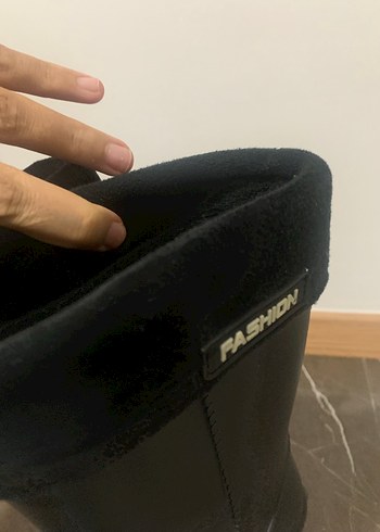 Siyah Kız Lastik Yağmur Çizmesi Velcro - Görsel 8