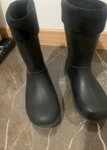 Siyah Kız Lastik Yağmur Çizmesi Velcro - Görsel 5