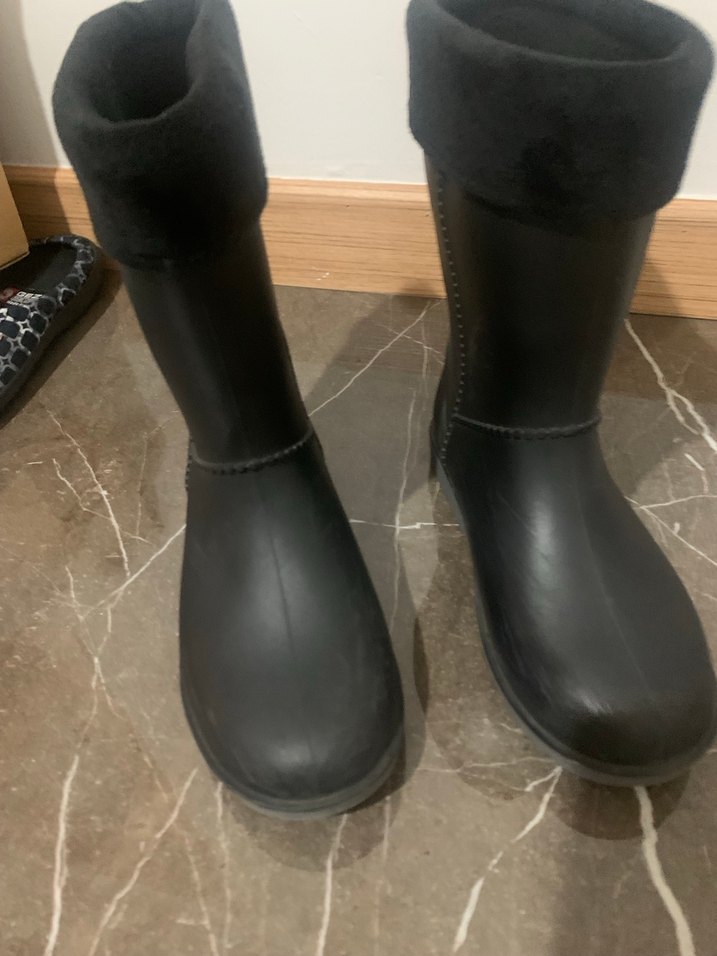 Siyah Kız Lastik Yağmur Çizmesi Velcro - Görsel 5