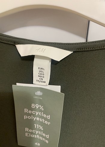 Hm Uzun Kollu Kadın Haki Bluz - Görsel 3
