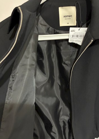 Siyah Kadın Bomber Ceket Fermuarlı - Görsel 7