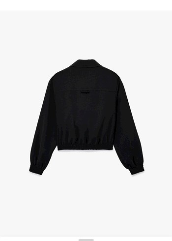 Siyah Kadın Bomber Ceket Fermuarlı - Görsel 2