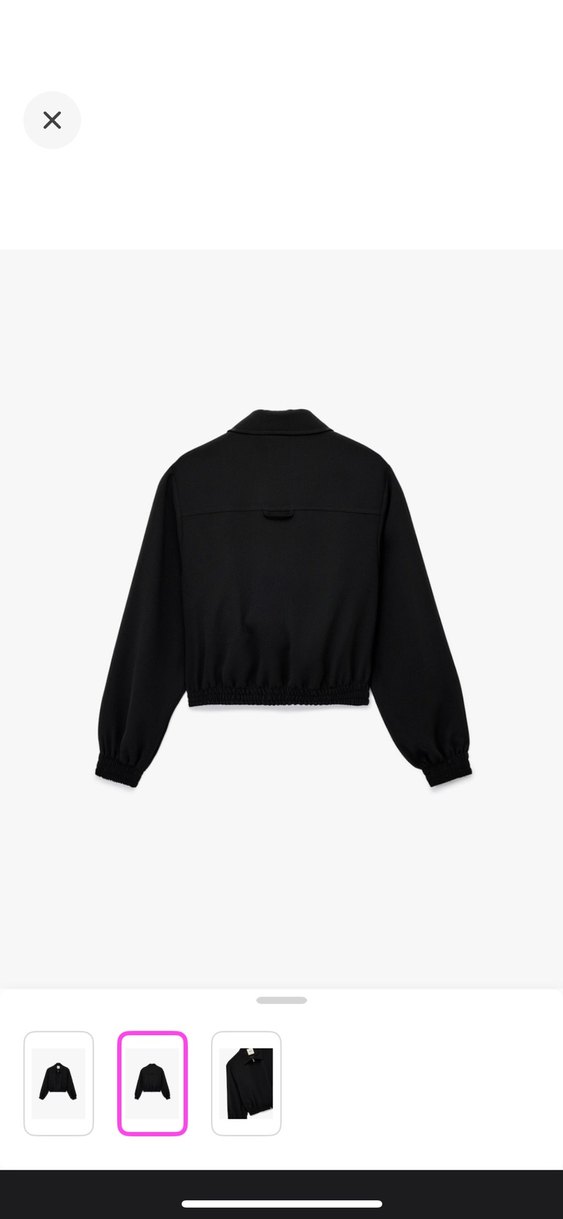 Siyah Kadın Bomber Ceket Fermuarlı - Görsel 2