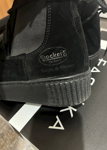 Dockers Siyah Süet Platform Topuklu Kadın Bot - Görsel 4