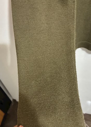 Polo Düğmeli haki Kadın Hırka - Görsel 5