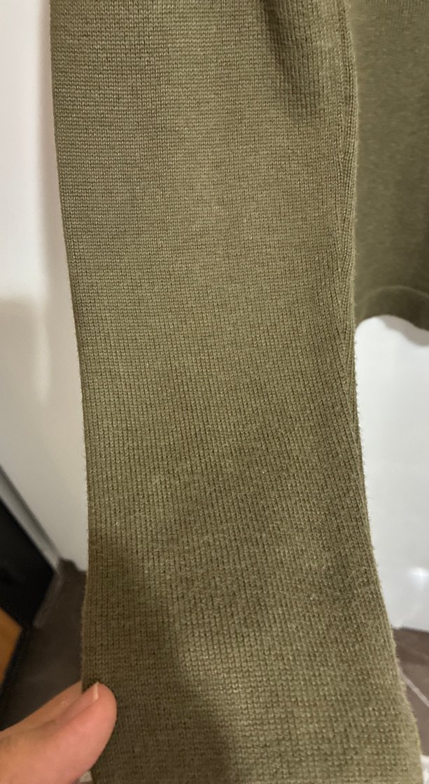 Polo Düğmeli haki Kadın Hırka - Görsel 5