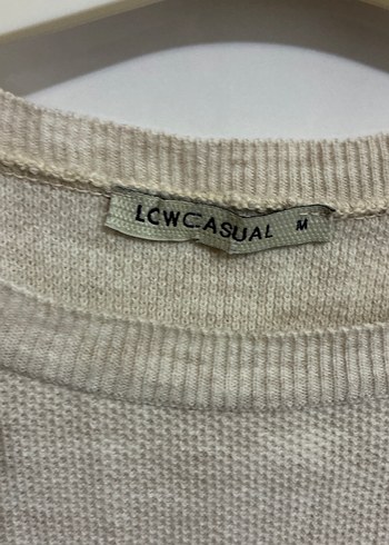 LCW Bej Kadın Triko Bisiklet Yaka Kazak - Görsel 4