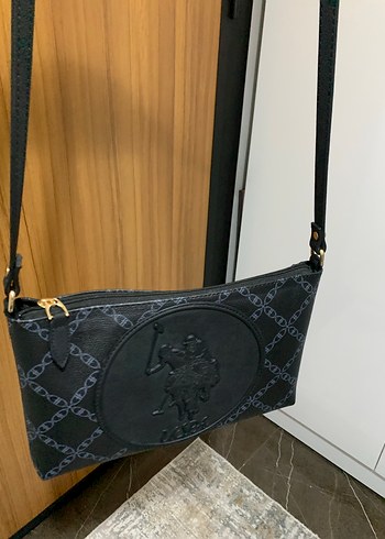 Us Polo Baskılı Fermuarlı Kadın Çanta