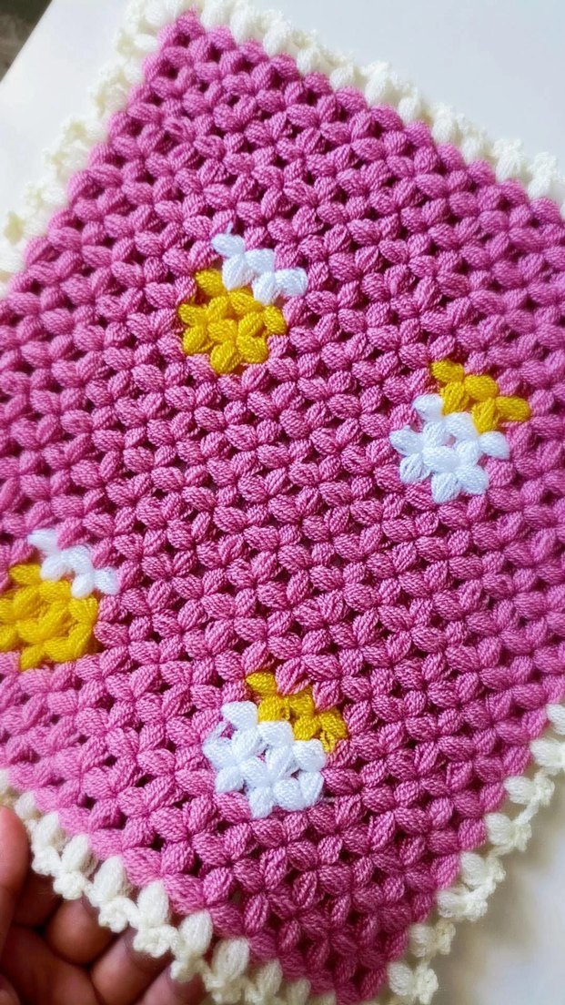 Renkli Pembe Örgü Banyo Süngeri - Görsel 2