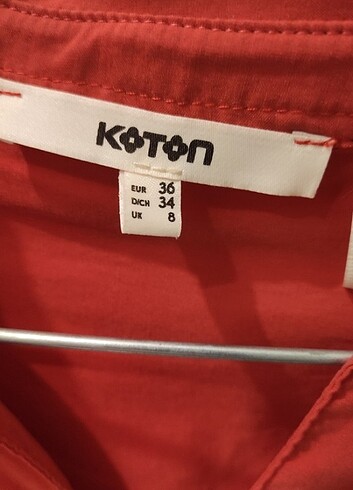 s Beden kırmızı Renk Koton gömlek