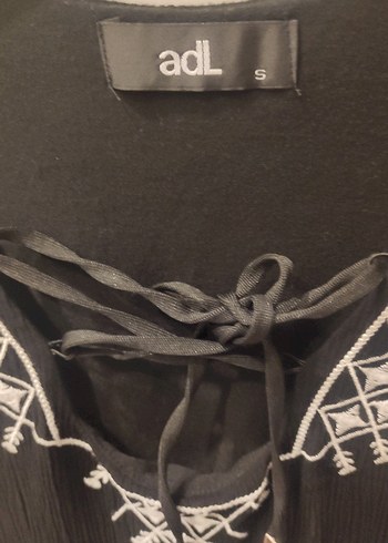 Bohem Nakışlı Siyah elbise - Görsel 2