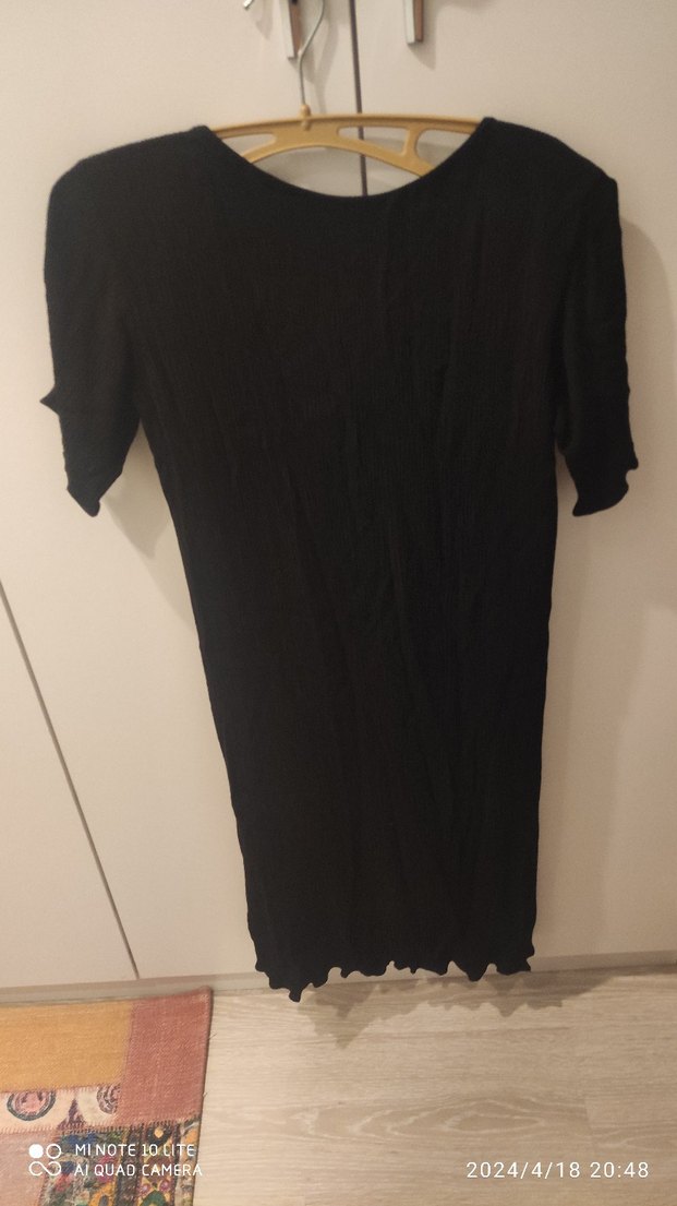 Bohem Nakışlı Siyah elbise - Görsel 4