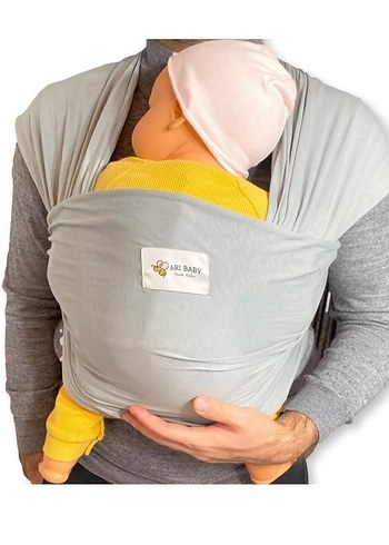 Gri Bebek Taşıma Slingi - Görsel 2