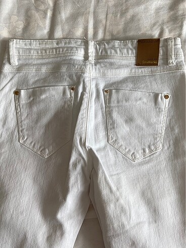Beyaz kot pantolon - Görsel 3