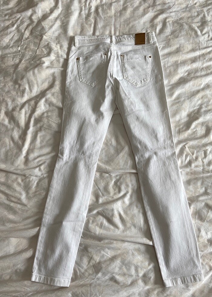 Beyaz kot pantolon - Görsel 2