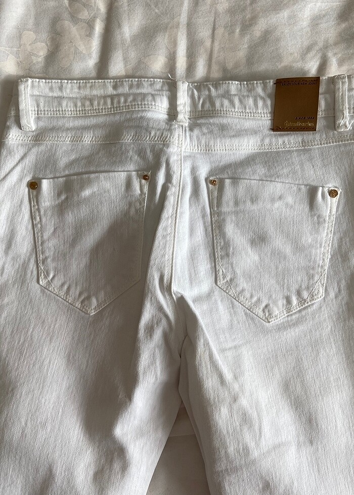 Beyaz kot pantolon - Görsel 3