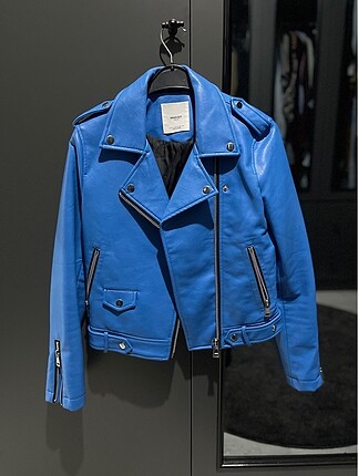 Mango suni deri biker ceket